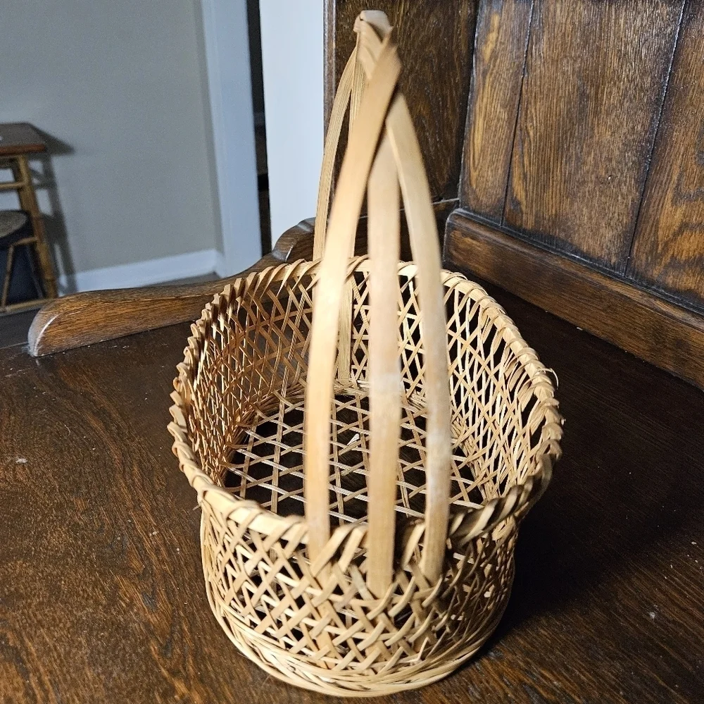 Vintage woven wicker basket.